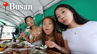 WEEKEND IN BUSAN | Yacht, K-street food, fresh seafood, school uniforms!