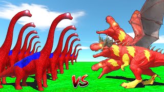 Team Spider Brachiosaurus & Shazam Tyrannosaurus Rex Who Will Win ??