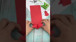 How to make paper tank| DIY paper tank idea #shorts