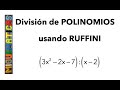 División de polinomios en álgebra: Regla de Ruffini 1