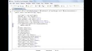 Java programming Lesson 65 GUI : Adding Menu bars, menus and menu items Part 1