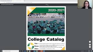 Central Arizona College's Catalog and Course Schedule Tutorial