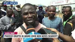 Protest Erupts In Akure Over New Notes Scarcity