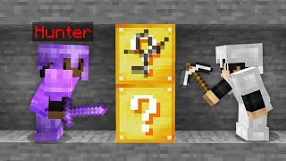 Minecraft Manhunt but the ores are Lucky Blocks..