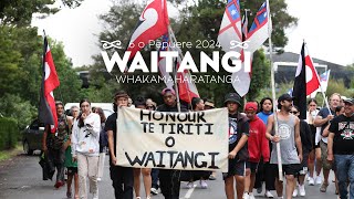 Waitangi 2024: Toitū Te Tiriti hīkoi arrives to Waitangi