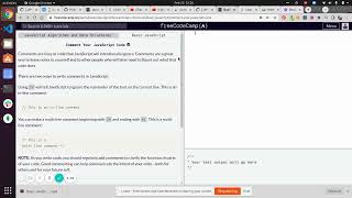 Lesson 1 | Basic JavaScript | Comment Your JavaScript Code