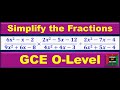 Simplify The Fraction - Algebra #maths #algebraquestions #gceolevel #usastudy