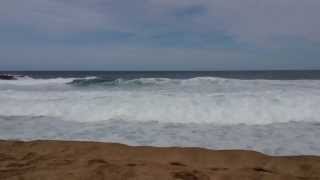 Lumahai Beach at the river mouth, huge surf day 11/14/2013