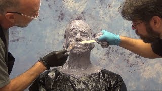 Lifecasting Tutorial with Matthew Mungle: Marking a hairline with Bondo