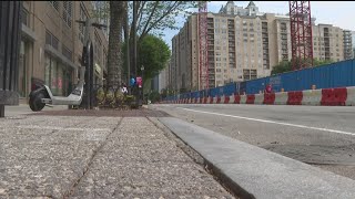 20 months of construction left along Juniper Street in Midtown Atlanta to create wider sidewalks