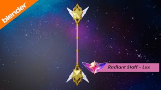 Radiant Staff, Lux Star Guardian - Blender - Time Lapse