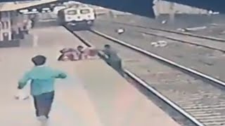 Brave railway man rescues a child amazingly; receives standing ovation