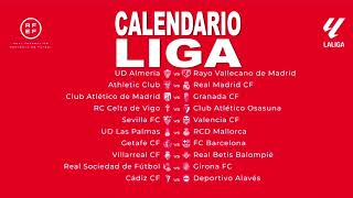 Calendario de La Liga de Fútbol de España 23/24