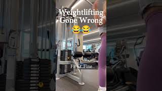 Weightlifting gone wrong😂 at gym #shorts #fitness  #gym