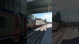 TCDD güney Kurtalan ekspresi Ankara tren istasyonu kornalı çıkışı