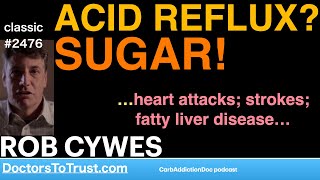 ROB CYWES | ACID REFLUX? SUGAR!   …heart attacks; strokes; fatty liver disease…