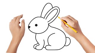 Cómo dibujar un conejito de pascua | Dibujos sencillos 🐇