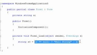 Conditional Operator (C#.NET)