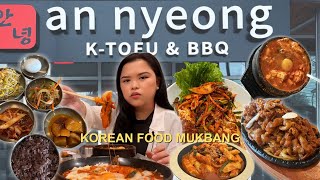 Korean Mukbang: Cheesy Tteokbokki, Spicy Raw Marinated Crabs, Seafood Tofu Stew \u0026 BBQ Pork Feast! 🥢🔥