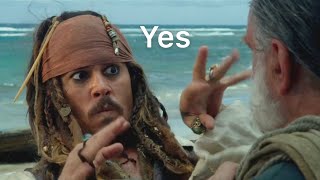 Jack Sparrow being iconic for 4 minutes straight
