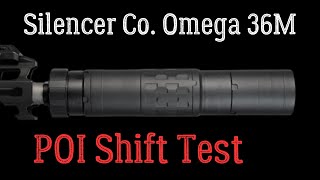 Silencer Co. OMEGA 36M POI Shift Test.