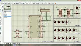 8051 Based Binary Clock - Simulation