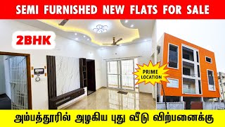 ‼️Beautiful Semi-Furnished 2BHK House for sale in Chennai Ambattur Near IT Parks Schools,Colleges