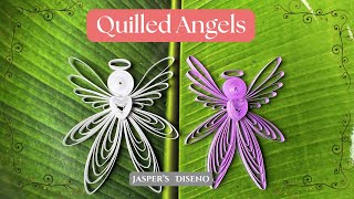 How to make Quilled Angels | Christmas Tree Decoration Crafts | Quilling Angel | Easy Tutorial