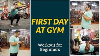 First Day at Gym | Workout for Beginners | Yatinder Singh