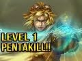 Lvl 1 Ezreal Pentakill