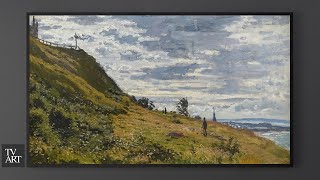 4K Art for TV | Screensaver 1 Hour | Claude Monet | Promenade sur la falaise de Sainte Adresse