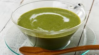 数秒でわかる「ほうれん草の冷たいスープ」の作り方