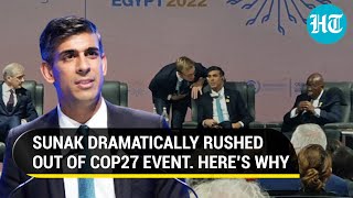 Rishi Sunak’s dramatic exit from COP27 Climate Summit; UK PM rushed out of room by aides | Watch