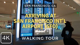 San Francisco Int'l (SFO) Airport Arrival Walking Tour, Terminal 1, B Gates