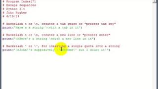 Python 3 Programming Tutorial [9] Escape Sequences