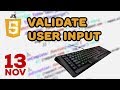 Simple JavaScript function to validate user text input