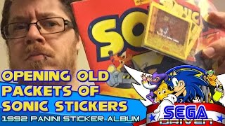 Opening Packets of Sonic the Hedgehog Stickers (1994 Panini Album) - SEGADriven