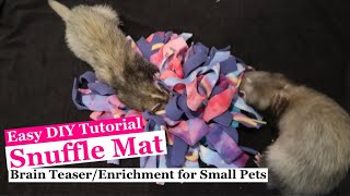 Snuffle Mat, Easy DIY: Brain Teaser Toy for Small Pets - NO SEW