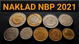 Nakłady Monet NBP 2021, podaje wszystkie dane oraz przybliżona wartość monety 2 grosze 2021