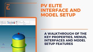 PV Elite Interface and Model Setup