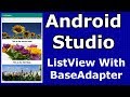 Android Studio Creating ListView With BaseAdapter & CardView