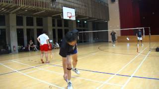 20120909孚瑪FUMA Badminton MD傑生+小跳VS小球+超人 XD