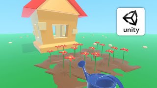 How to grow flowers in UNITY C#