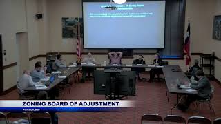 Zoning Board of Adjustment 2-3-25