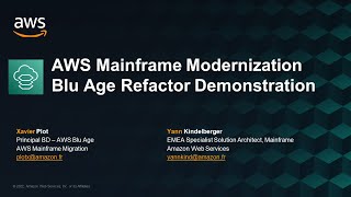 AWS Mainframe Modernization - Blu Age Refactoring Demo - AWS Online Tech Talks