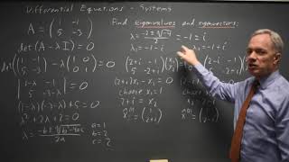 Differential Equations: Complex eigenvalues and eigenvectors