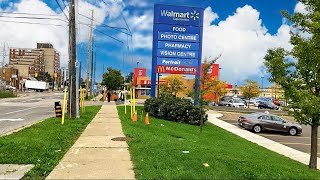 WALKING IN TORONTO’S WEST END REXDALE AREA \u0026 SHORT WALKTHROUGH WALMART SUPERCENTRE