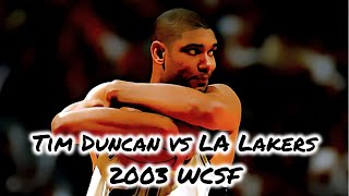 Tim Duncan vs Los Angeles Lakers: 2003 WCSF (Playoffs Series Highlights)