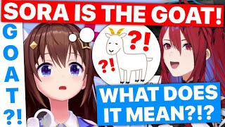 Sora Confused When Liz Calls Her The GOAT (Sora & Elizabeth Rose Bloodflame / Hololive) [Eng Subs]