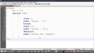 Tutorial 6 - PHP - Switch Statement